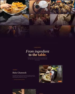 Eastern Med — Upscale Restaurant Landing Page Template