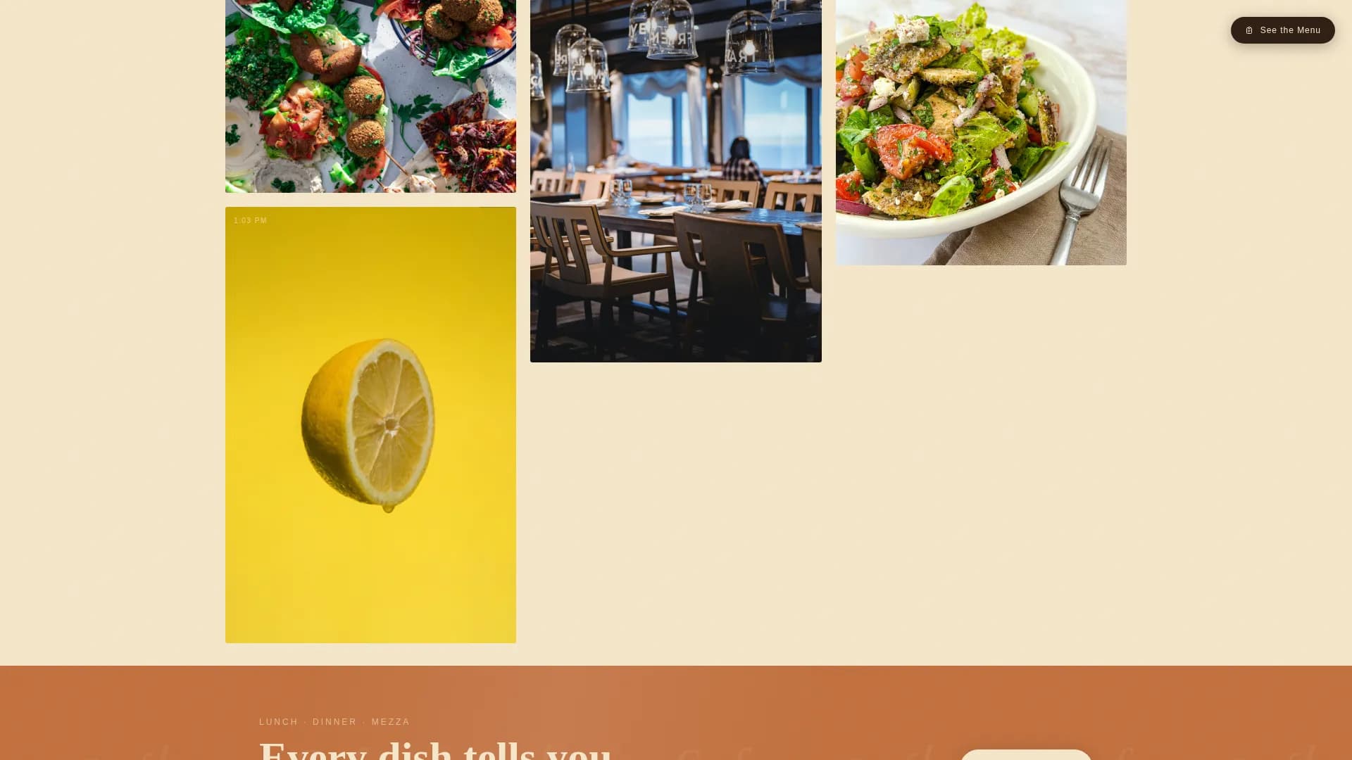 Middle Eastern Cuisine & Dining Specialist Blog Website Template
