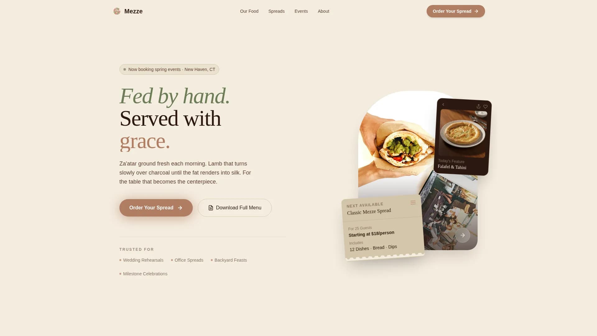 Middle Eastern Cuisine & Dining Local Booking Website Template