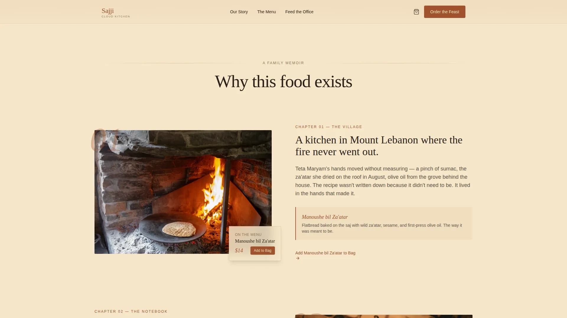 Middle Eastern Cuisine & Dining Virtual Booking Website Template