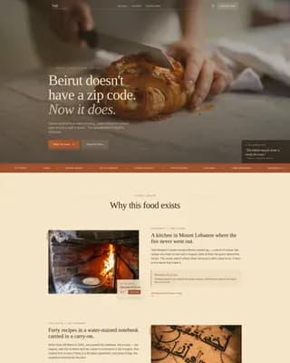 Middle Eastern Cuisine & Dining Virtual Booking Website Template