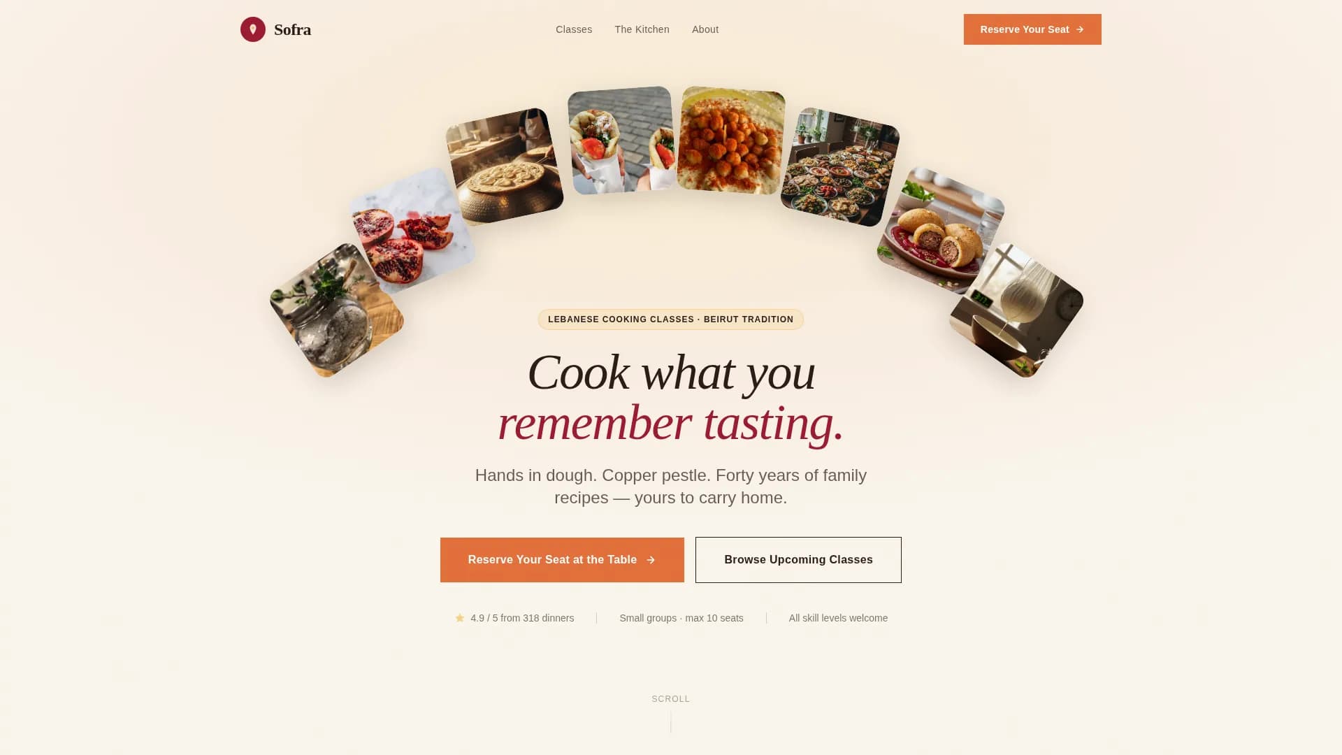 Aleppo — Interactive Cooking Class Landing Page Template