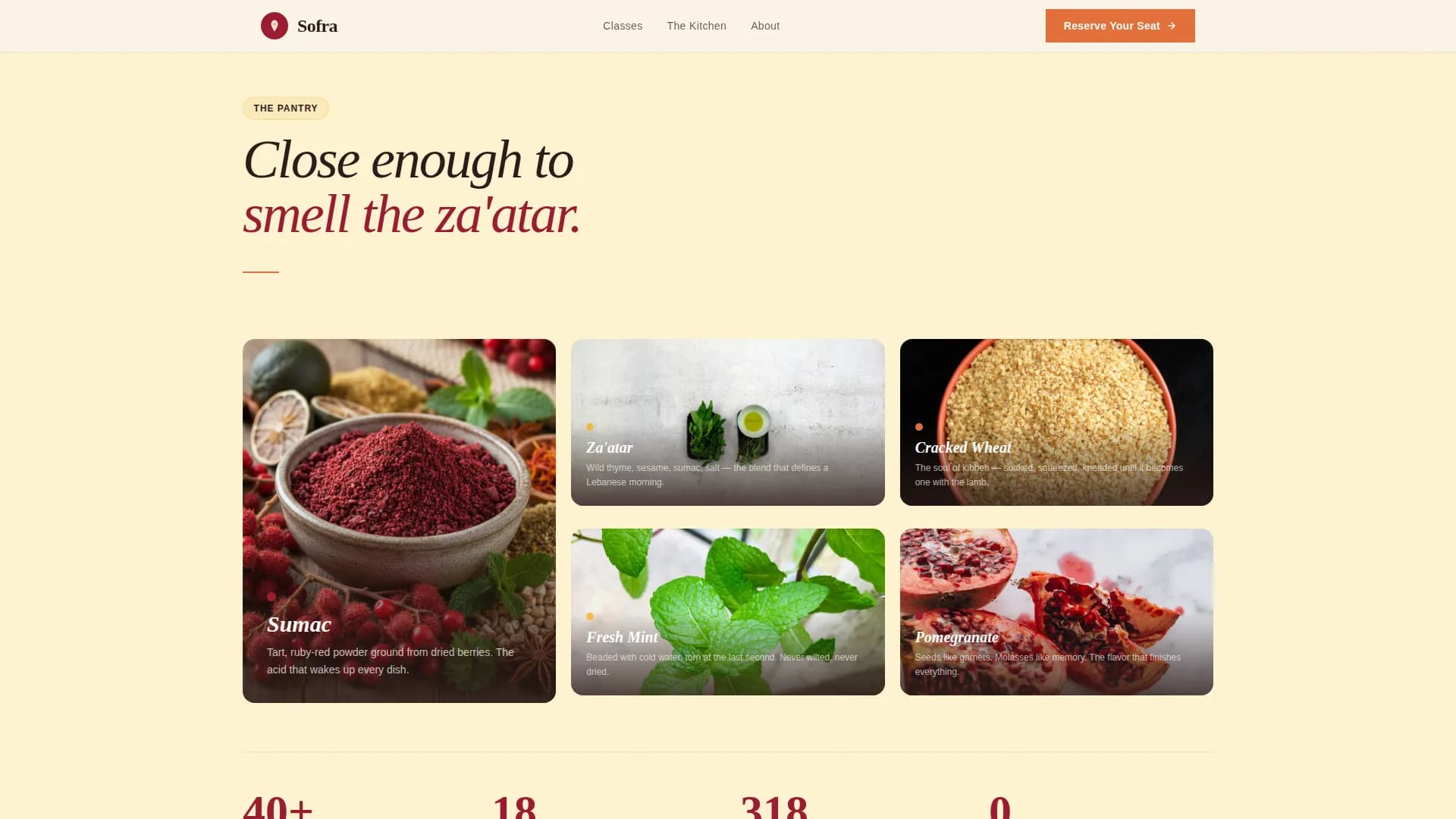 Aleppo — Interactive Cooking Class Landing Page Template