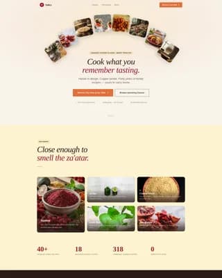 Aleppo — Interactive Cooking Class Landing Page Template