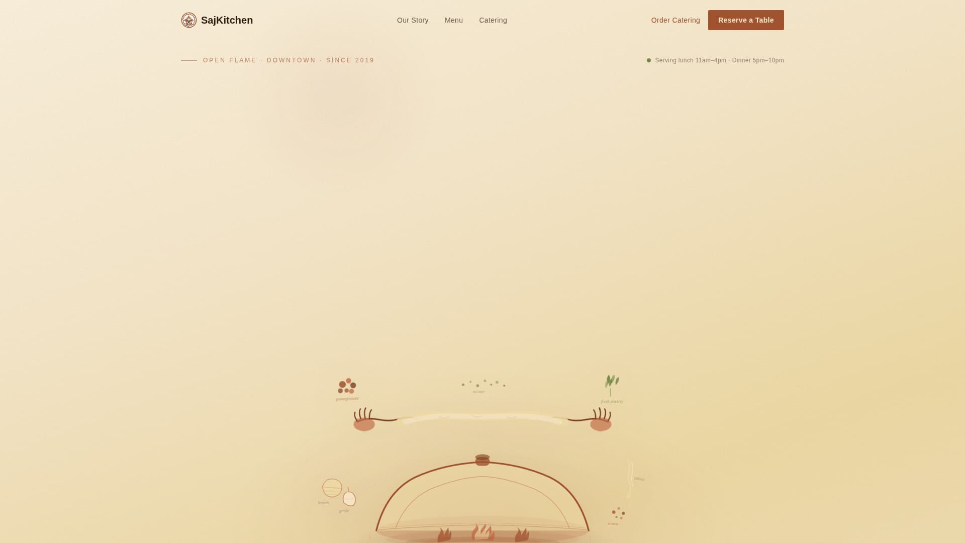 Middle Eastern Cuisine & Dining Certified Booking Website Template