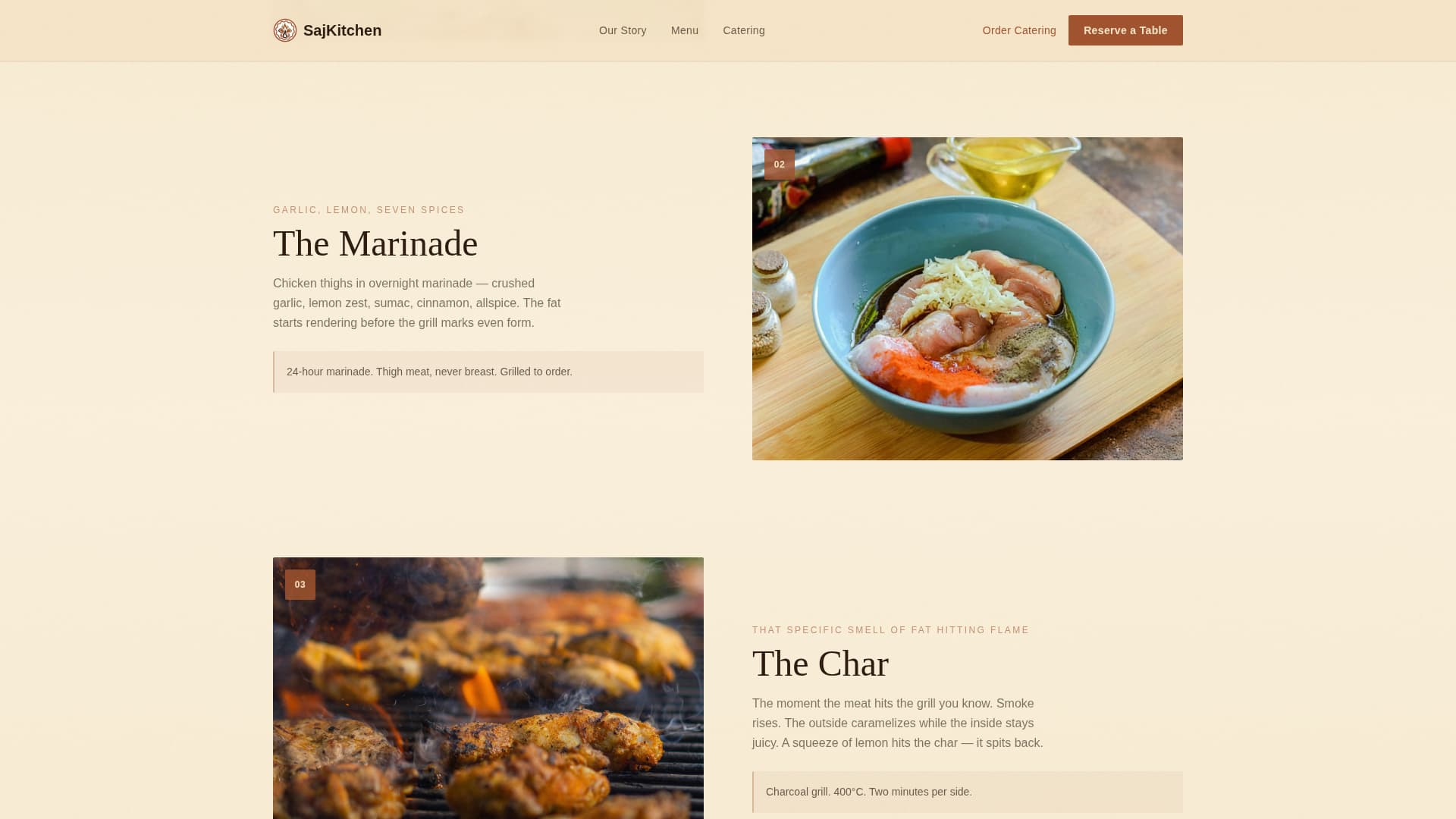 Middle Eastern Cuisine & Dining Certified Booking Website Template