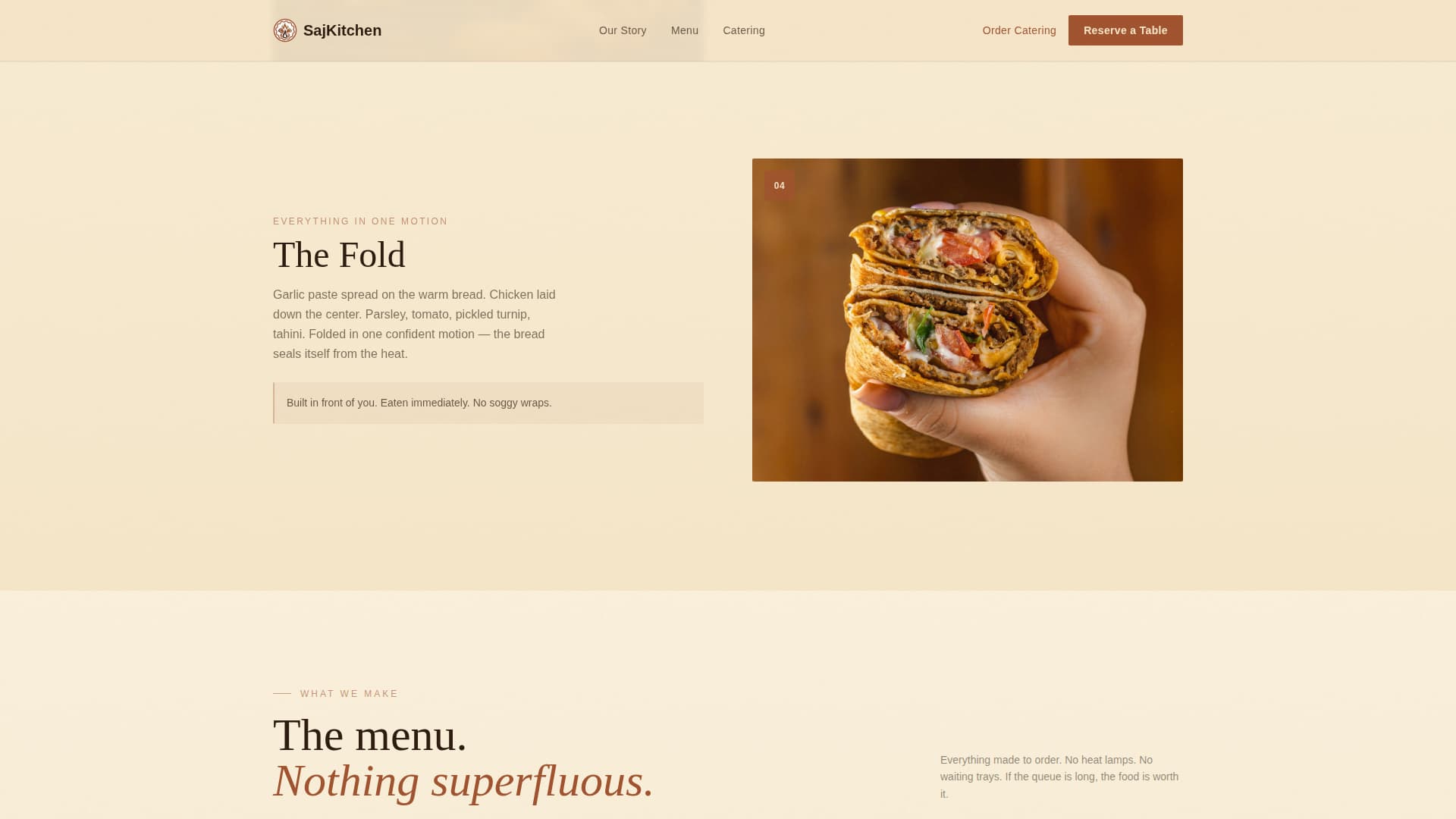 Middle Eastern Cuisine & Dining Certified Booking Website Template