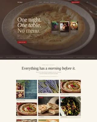 Middle Eastern Cuisine & Dining Independent Professional Website Template
