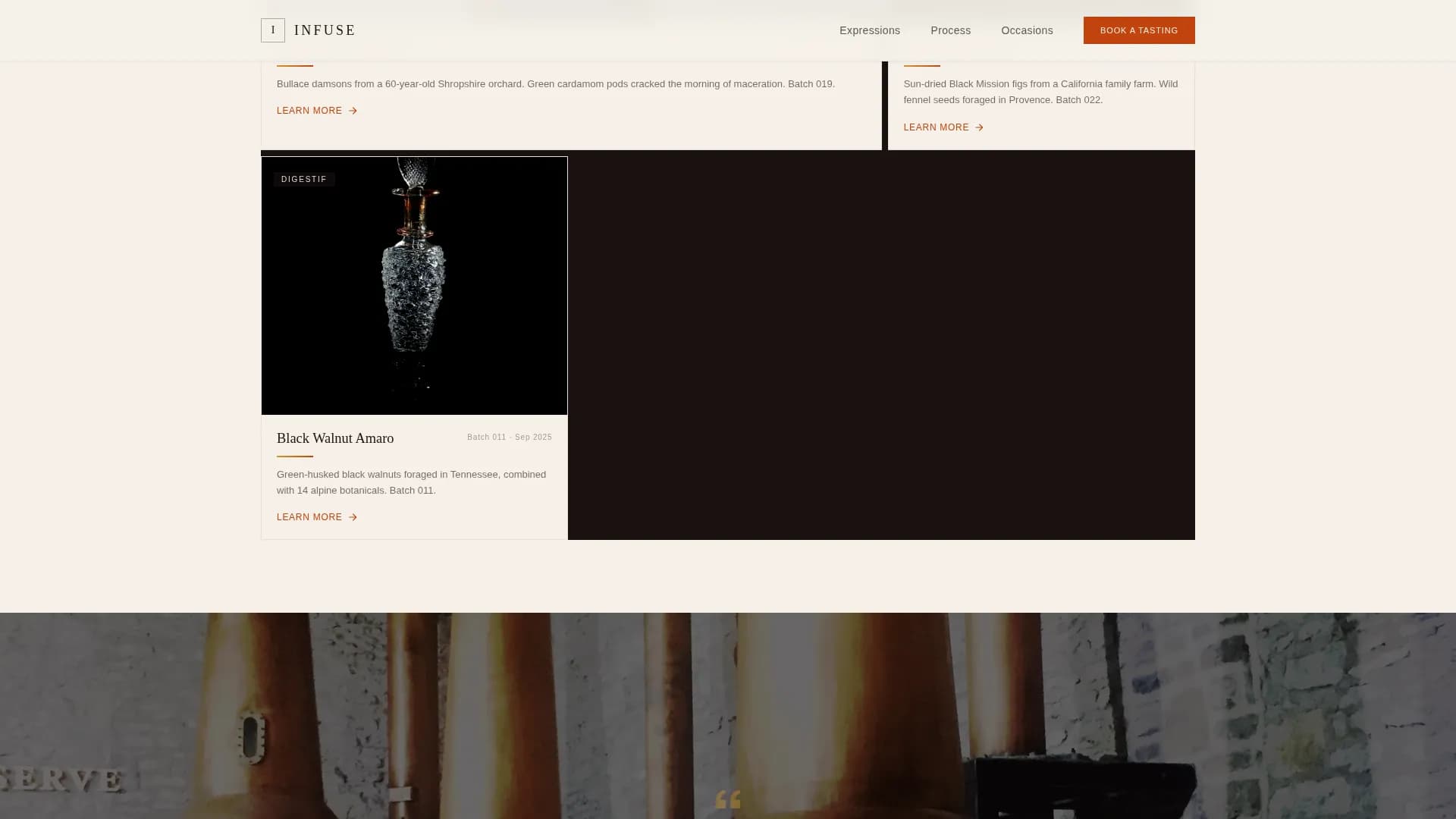 Distillery — Premium Craft Liqueur Landing Page Template