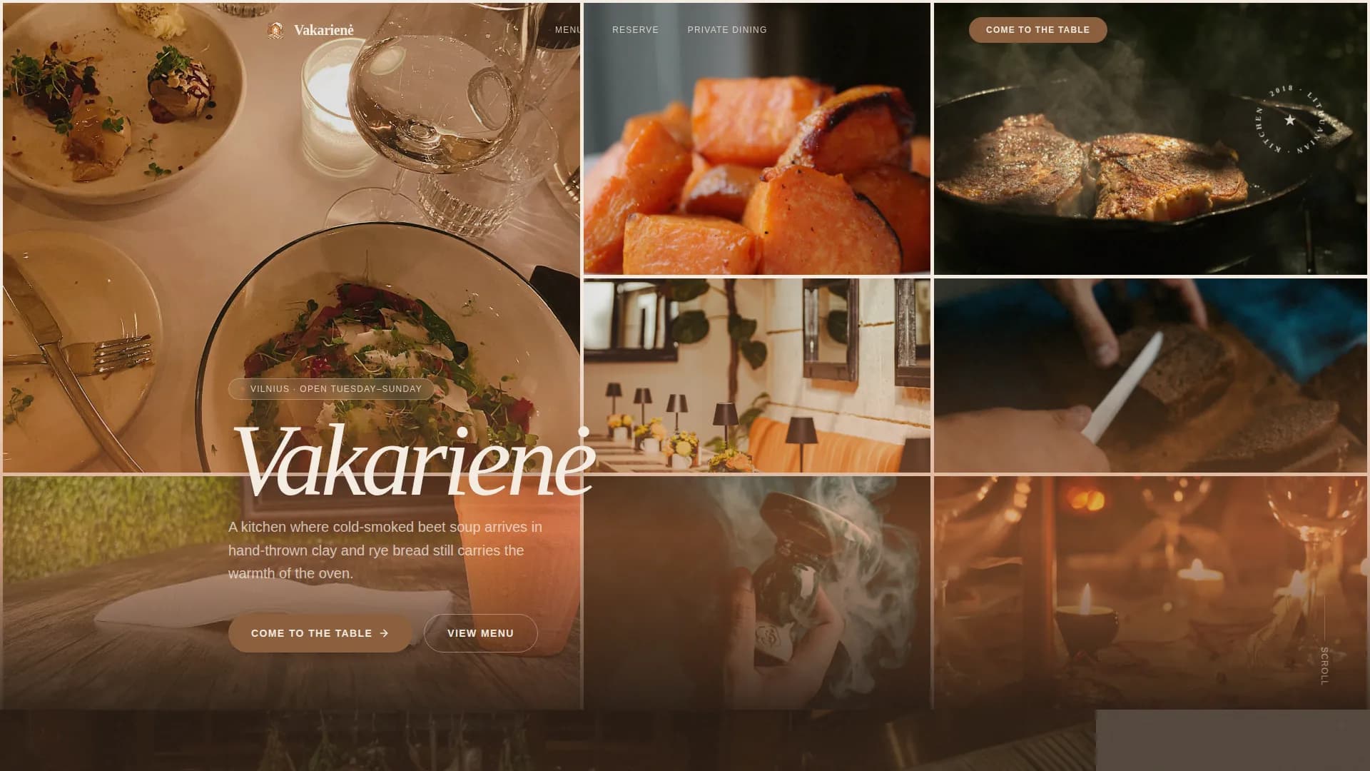 Baltic — Elite Dining Experience Landing Page Template