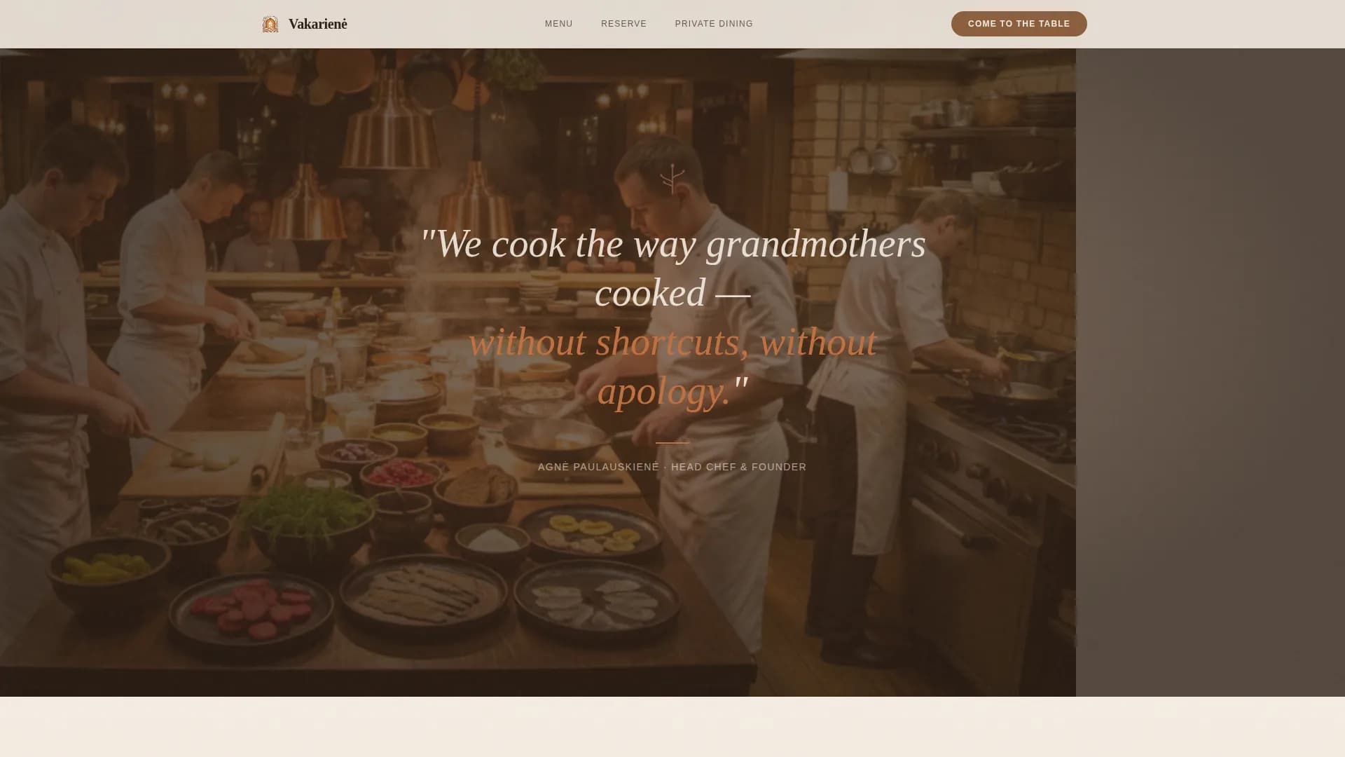 Baltic — Elite Dining Experience Landing Page Template