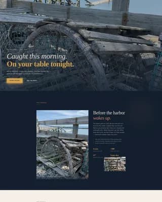 Harbor — Premium Seafood Shack Landing Page Template