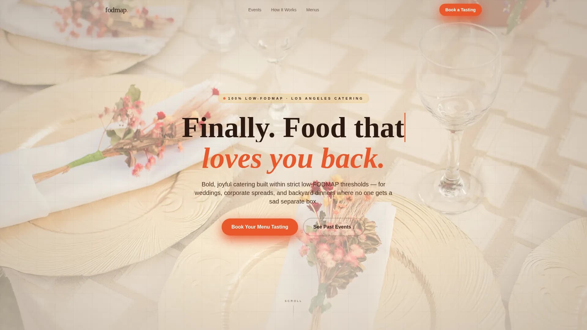 FODMAP — Specialized Catering Service Landing Page Template
