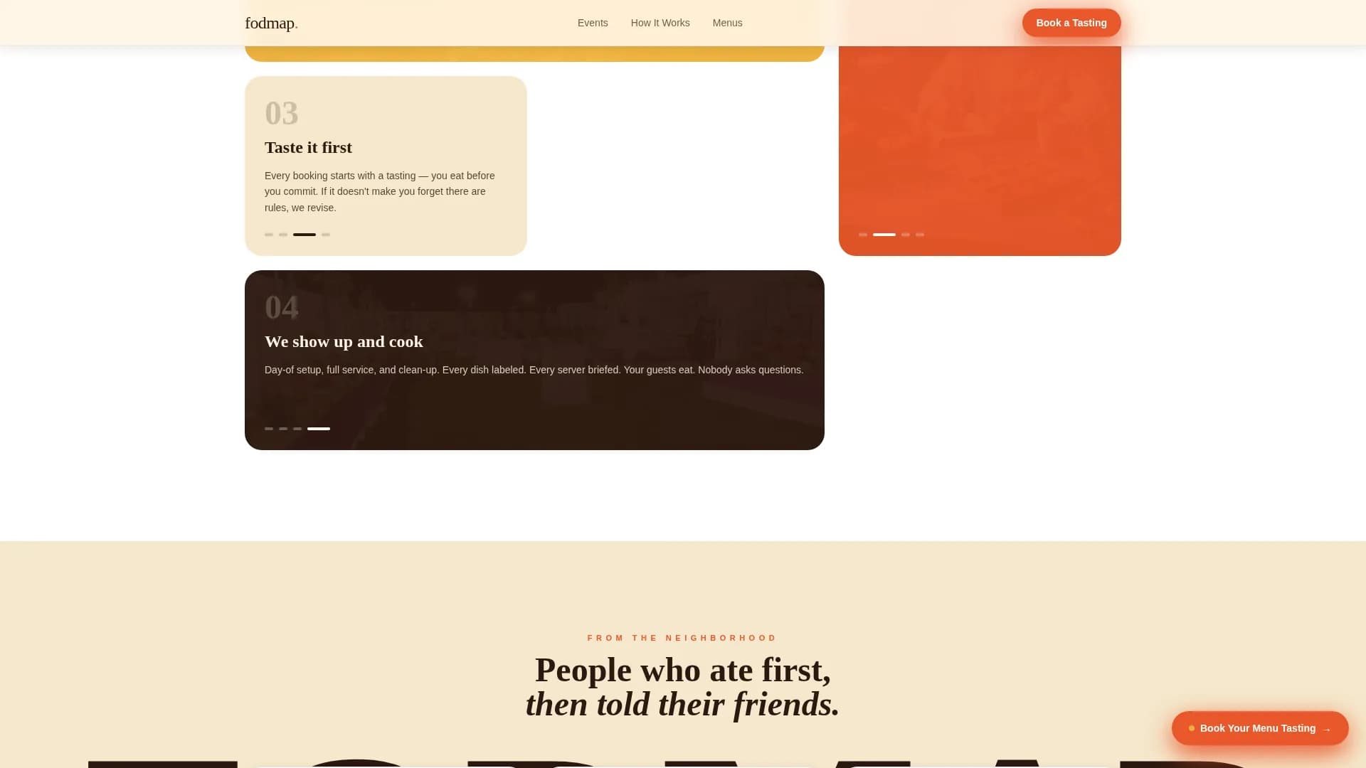 FODMAP — Specialized Catering Service Landing Page Template