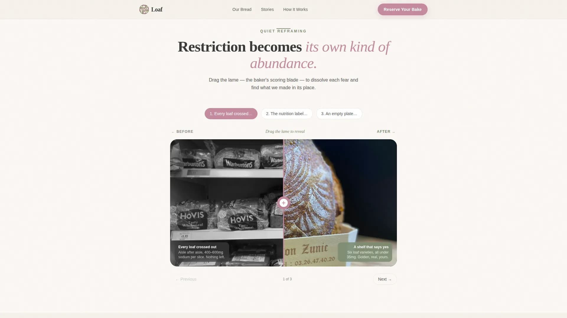 Rise — Artisan Sodium-Free Bakery Landing Page Template