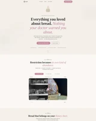Rise — Artisan Sodium-Free Bakery Landing Page Template