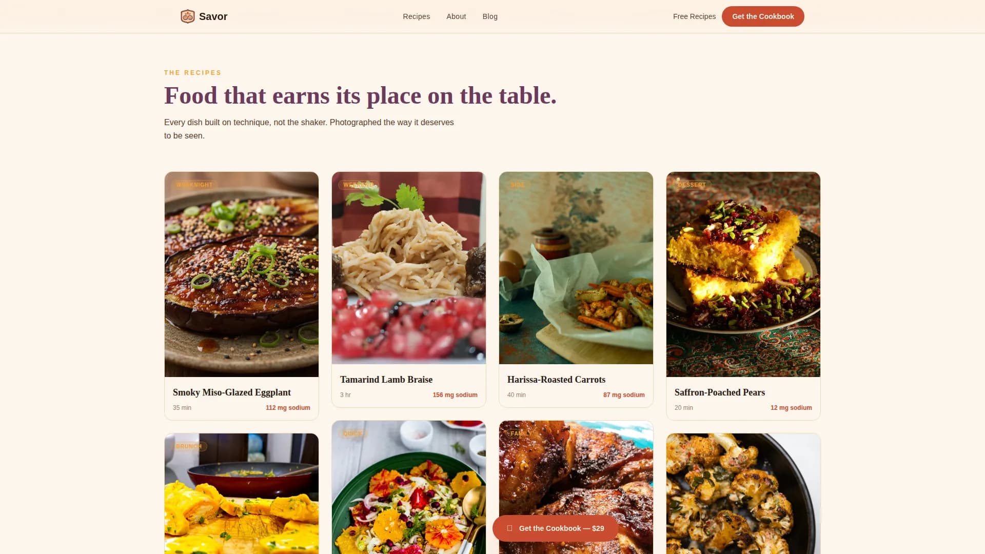 Epicure — Elite Sodium Guide Landing Page Template