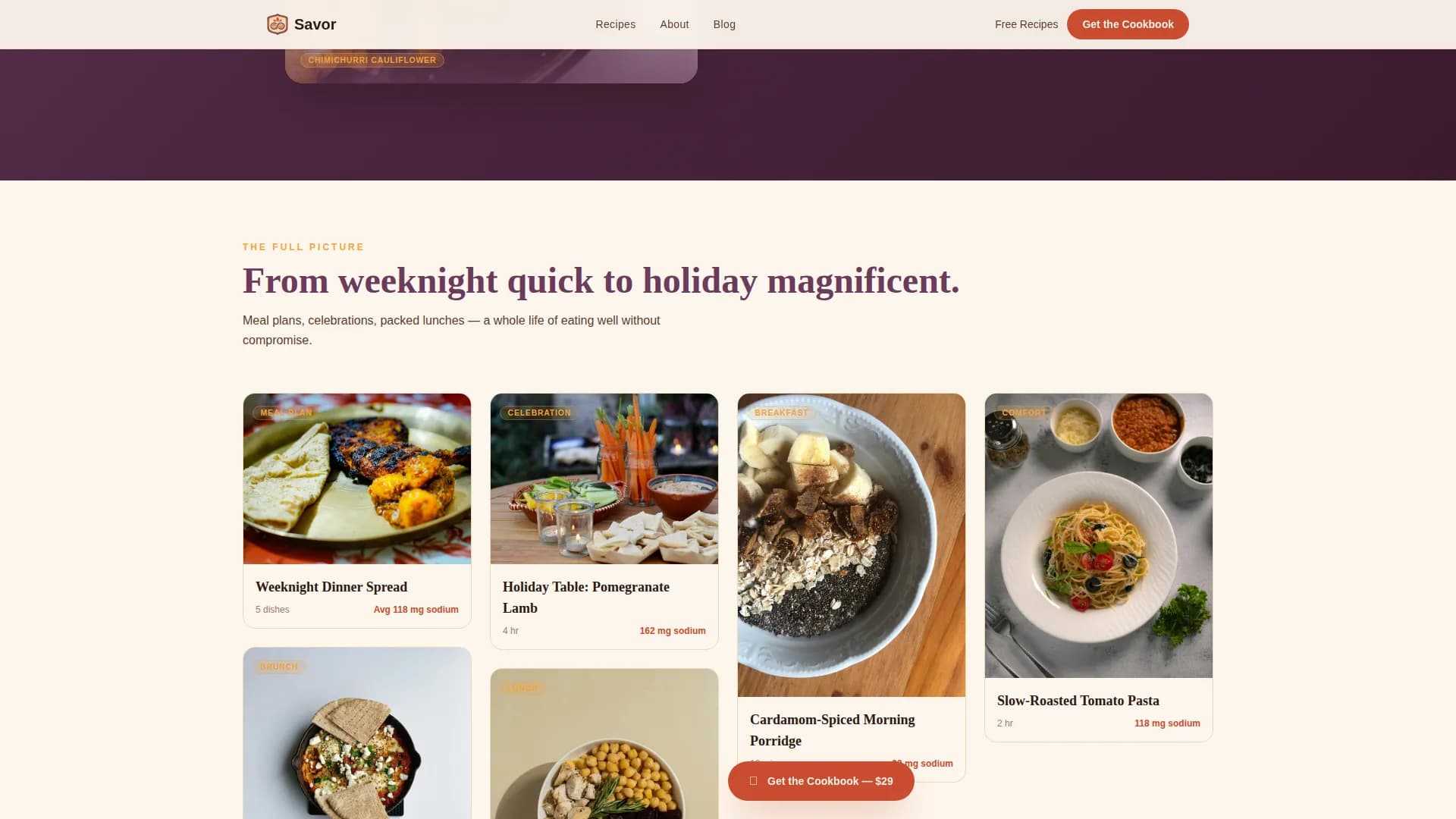 Epicure — Elite Sodium Guide Landing Page Template
