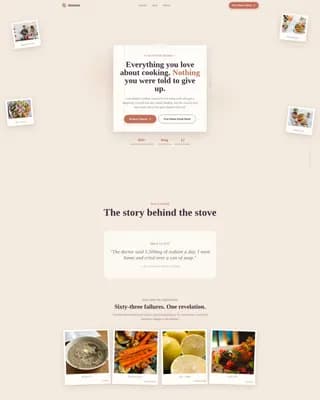 Simmer — Flavorful Low-Sodium Cooking Class Landing Page Template