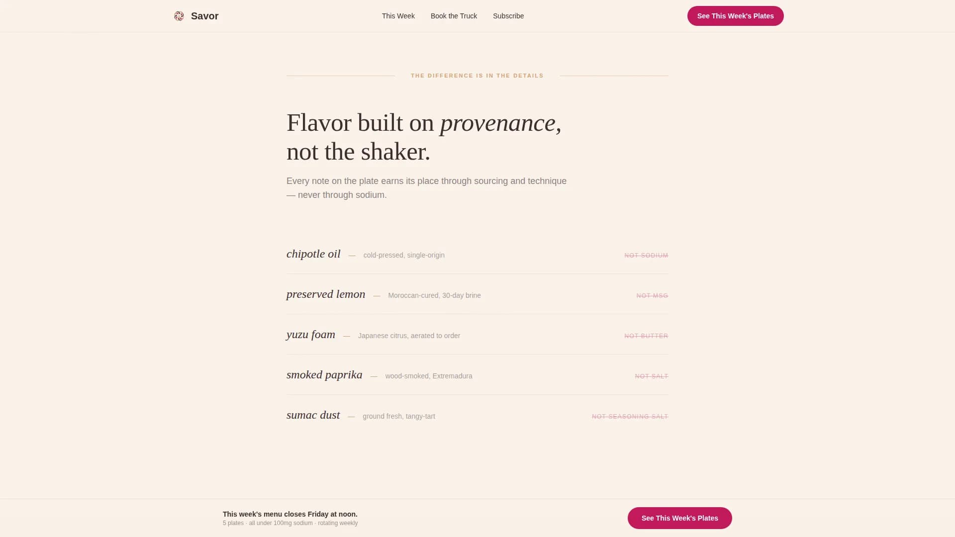 Kitchen — Gourmet Cardiac Truck Landing Page Template