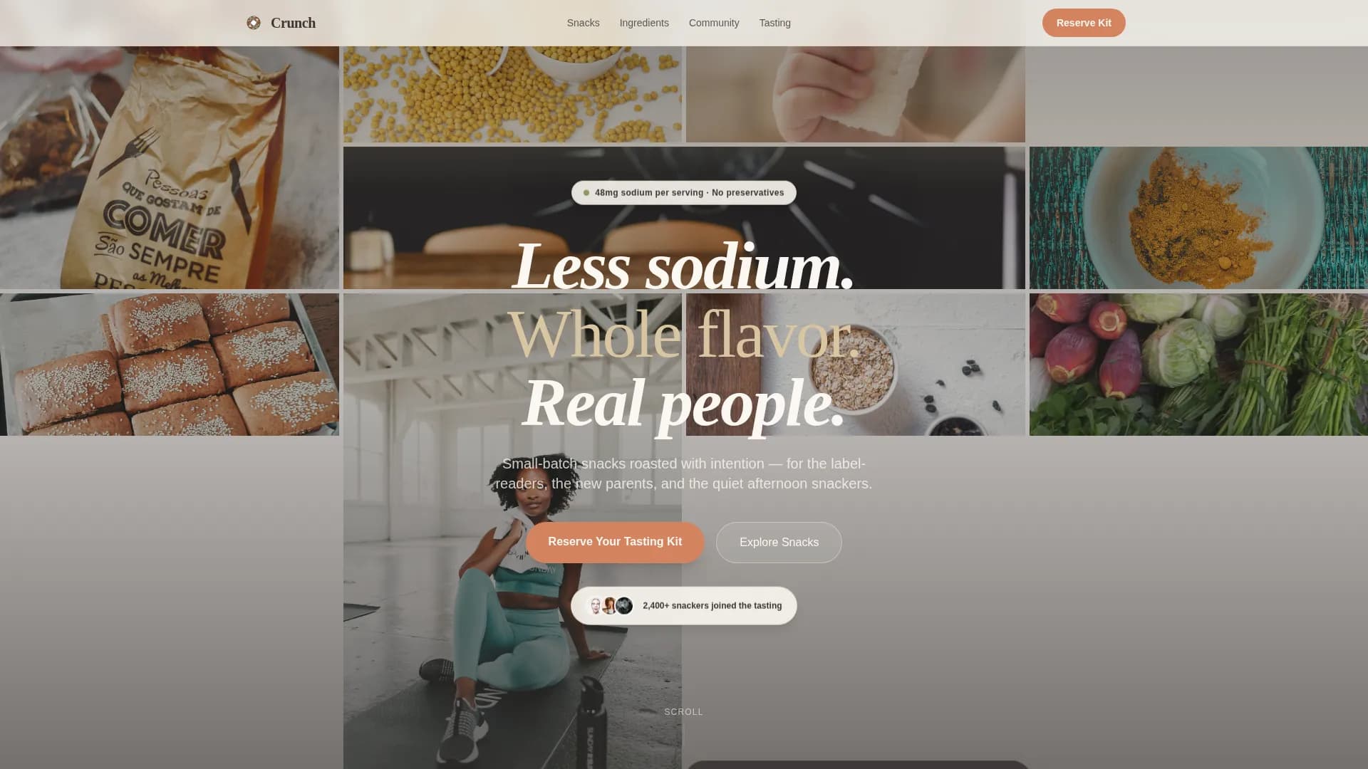 Munch — Gourmet Cardiac Snacks Landing Page Template