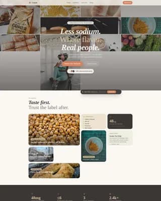 Munch — Gourmet Cardiac Snacks Landing Page Template