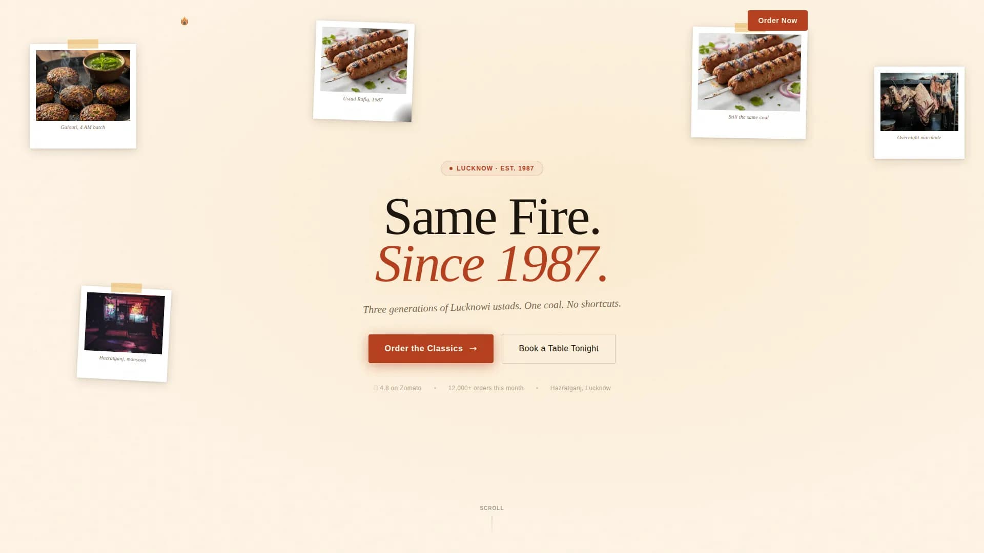 Spice — Legendary Tandoor Restaurant Landing Page Template