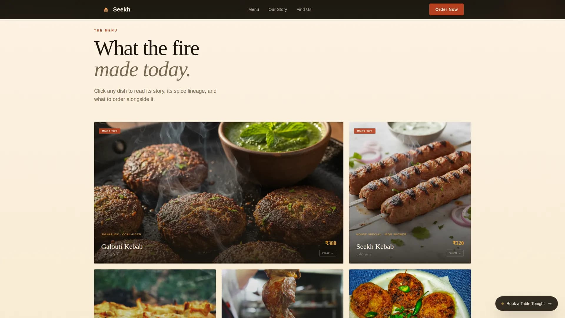 Spice — Legendary Tandoor Restaurant Landing Page Template