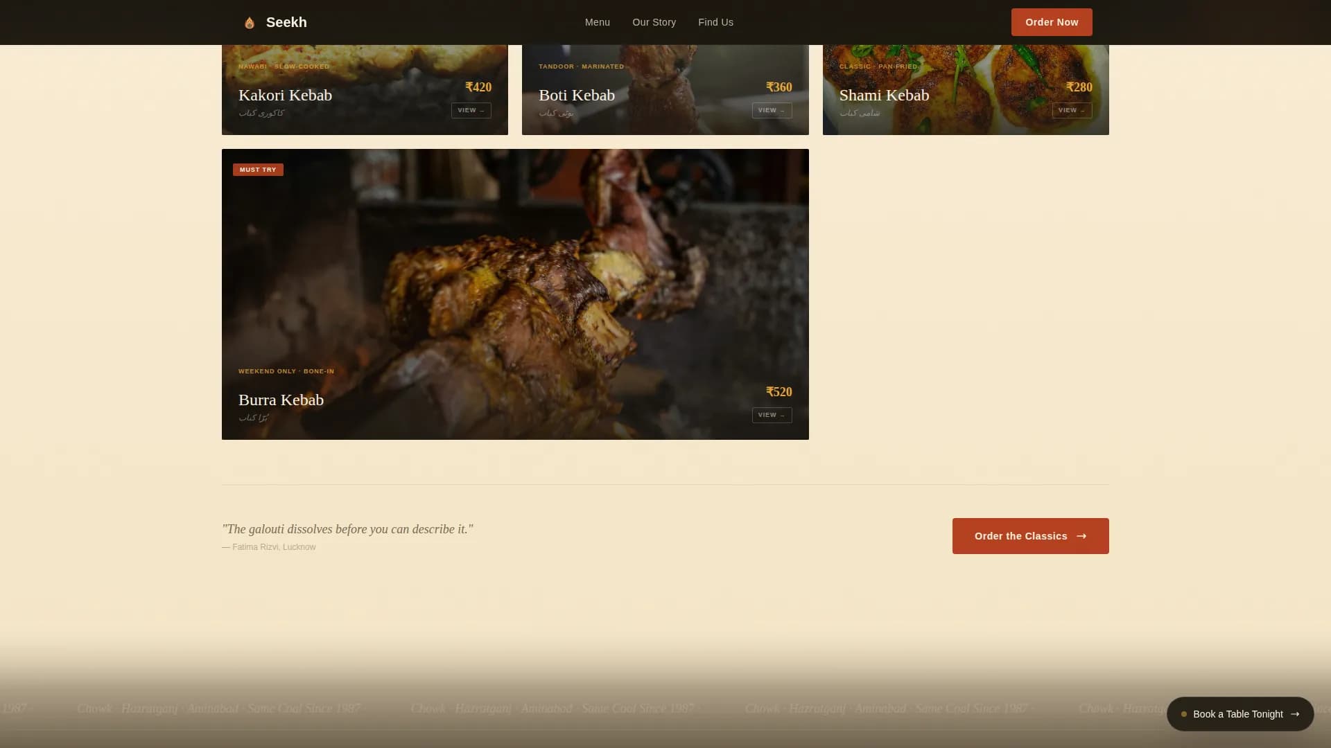 Spice — Legendary Tandoor Restaurant Landing Page Template
