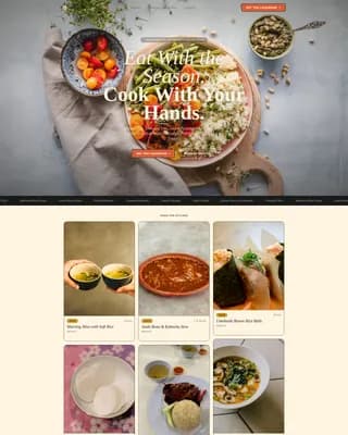 Vitality — Nourishing Macrobiotic Blog Landing Page Template