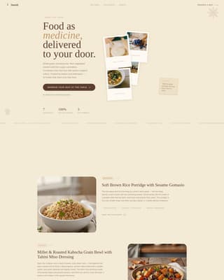 Nourish - Wholesome Macrobiotic Landing Page Template