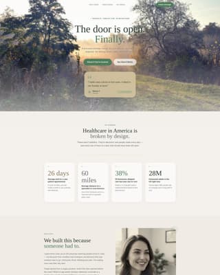 Triage - Compassionate Telehealth Landing Page Template