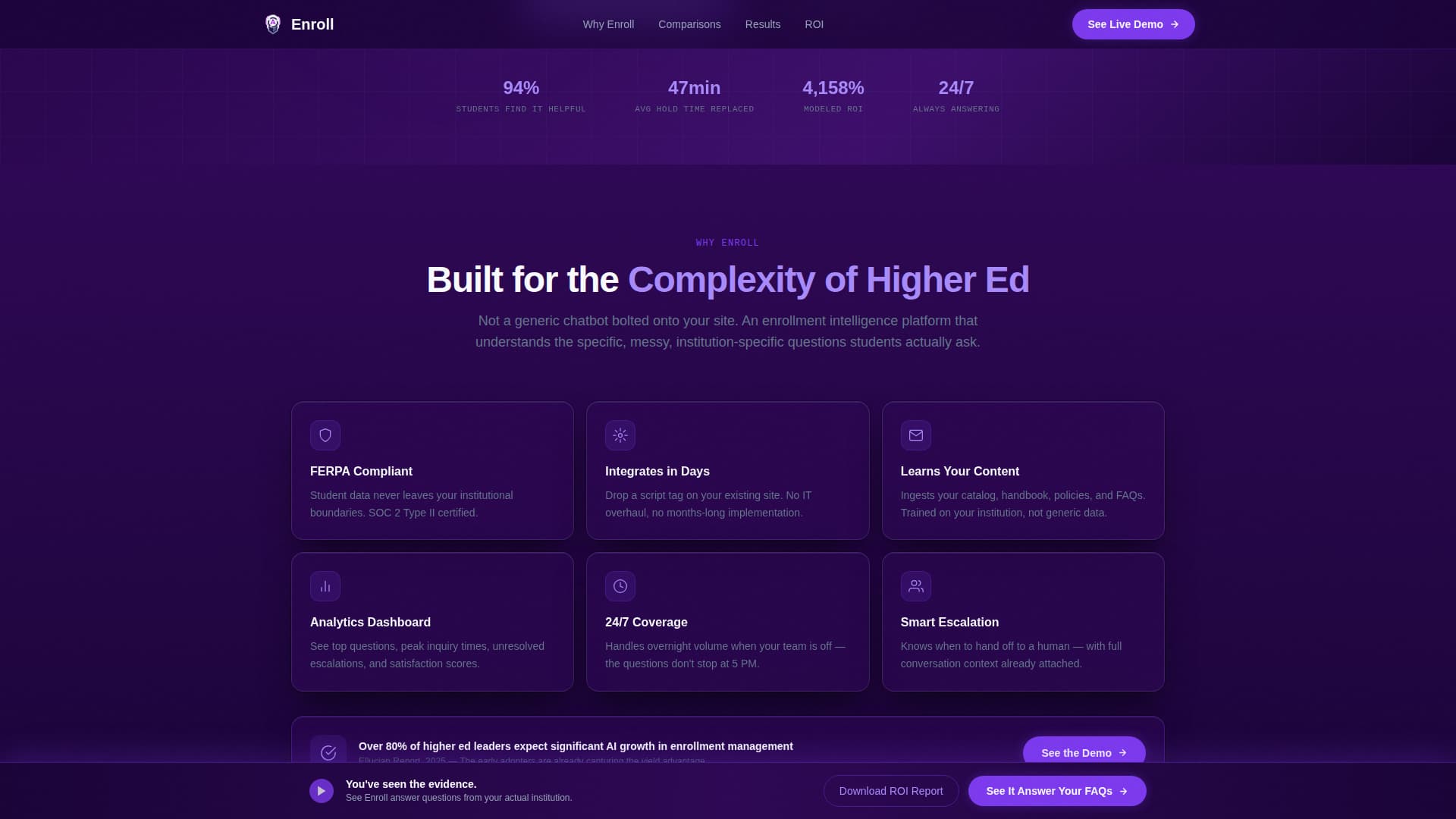 AI for Higher Education Education Website Template