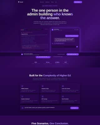 AI for Higher Education Education Website Template