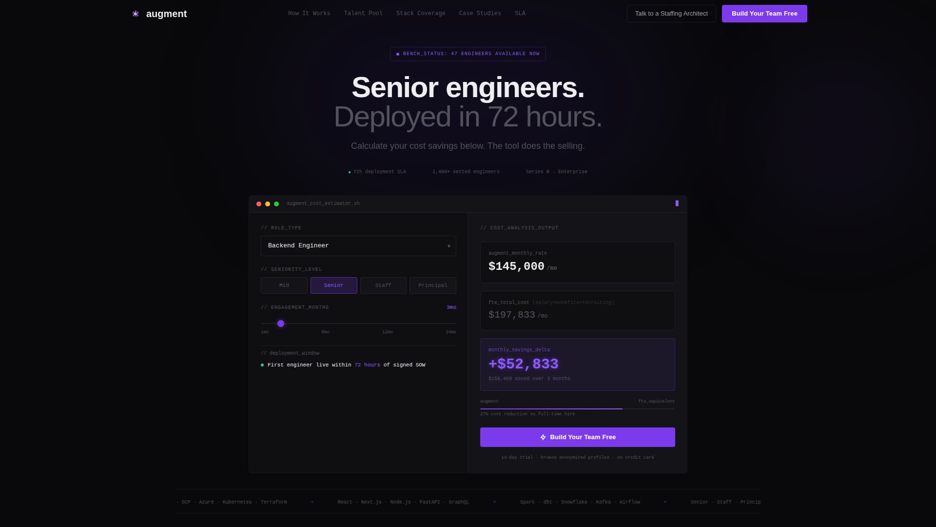Augment - Instant IT Staffing Landing Page Template