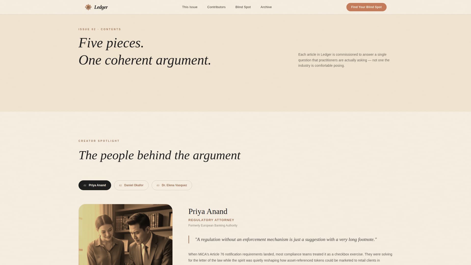 Ledger - Authoritative Fintech Landing Page Template