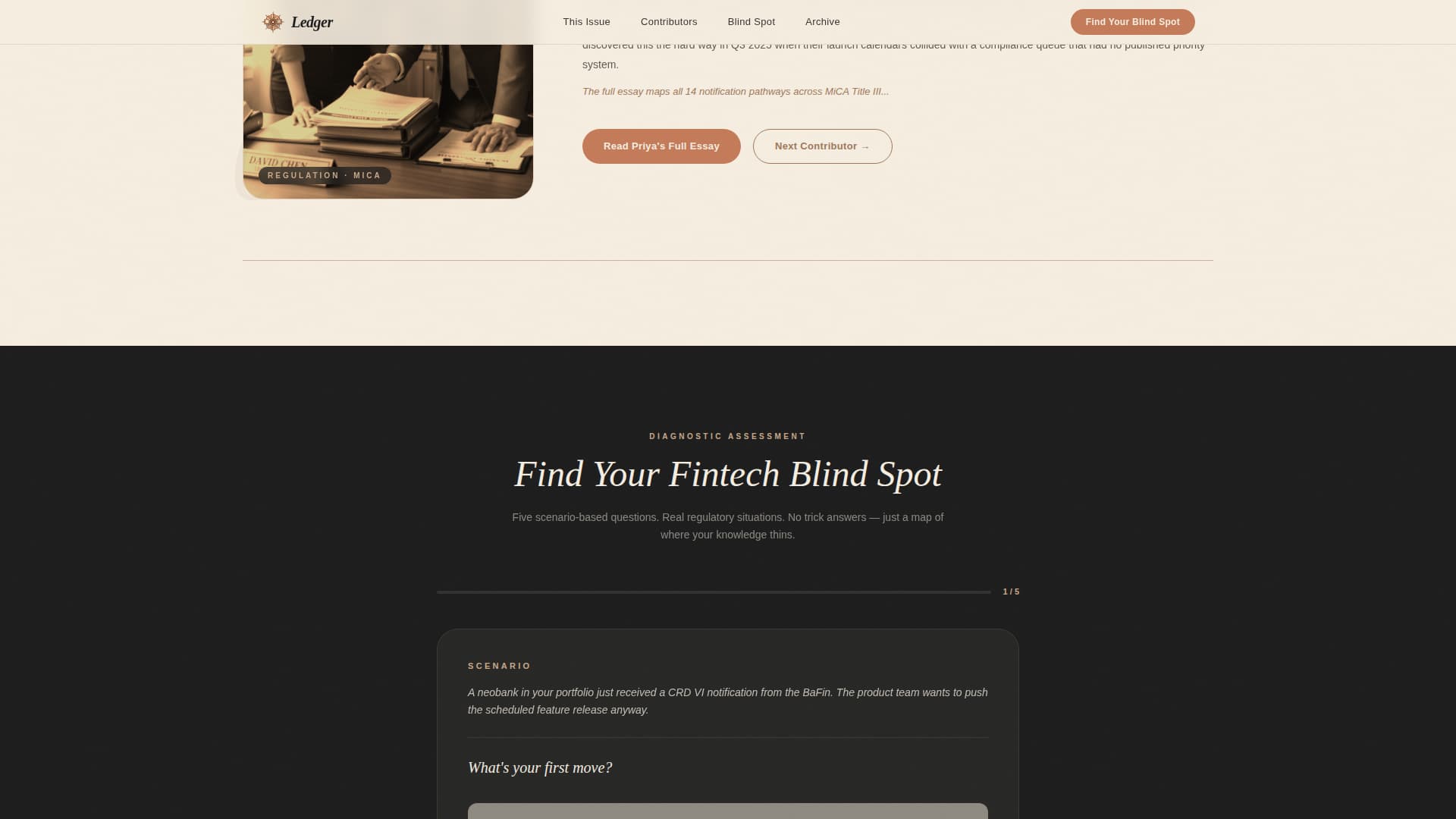 Ledger - Authoritative Fintech Landing Page Template