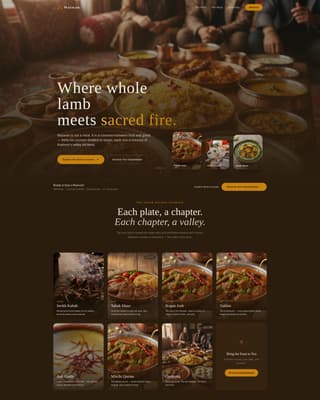Wazwan - Authentic Kashmirirestaurant Landing Page Template
