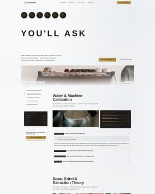 Barista Booking Website Template