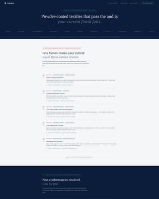 Coattech - Precision Textile Landing Page Template