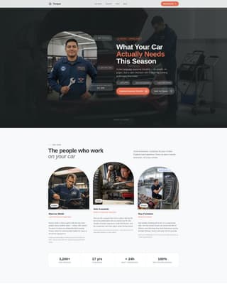 Apex — Certified Vehicle Maintenance Landing Page Template