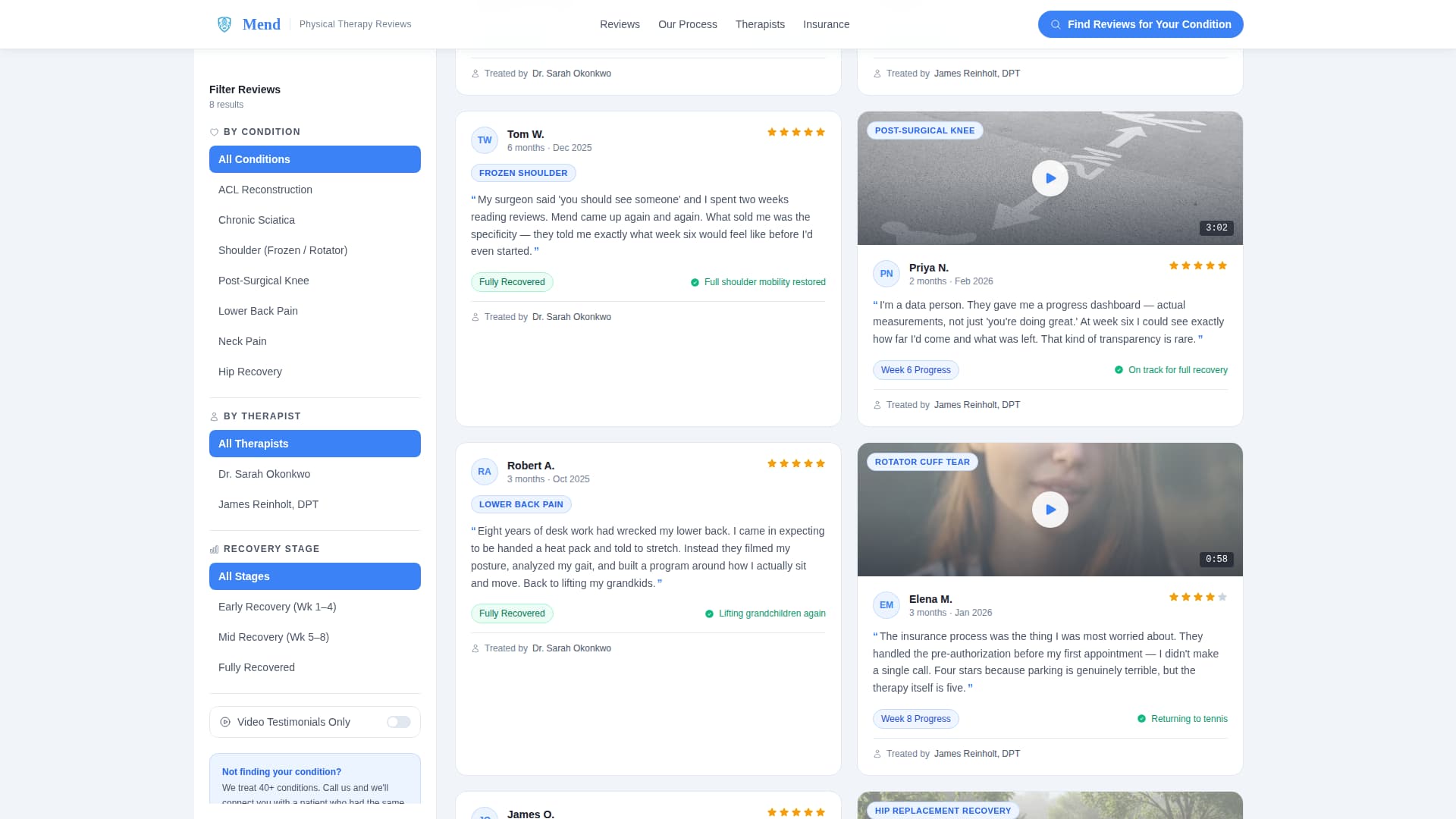 Restore — Certified Physical Therapy Landing Page Template