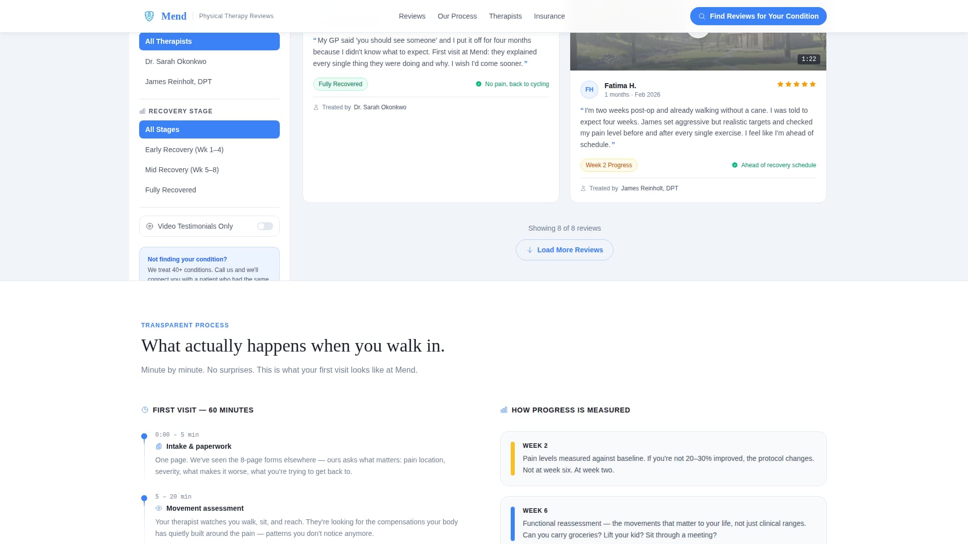 Restore — Certified Physical Therapy Landing Page Template