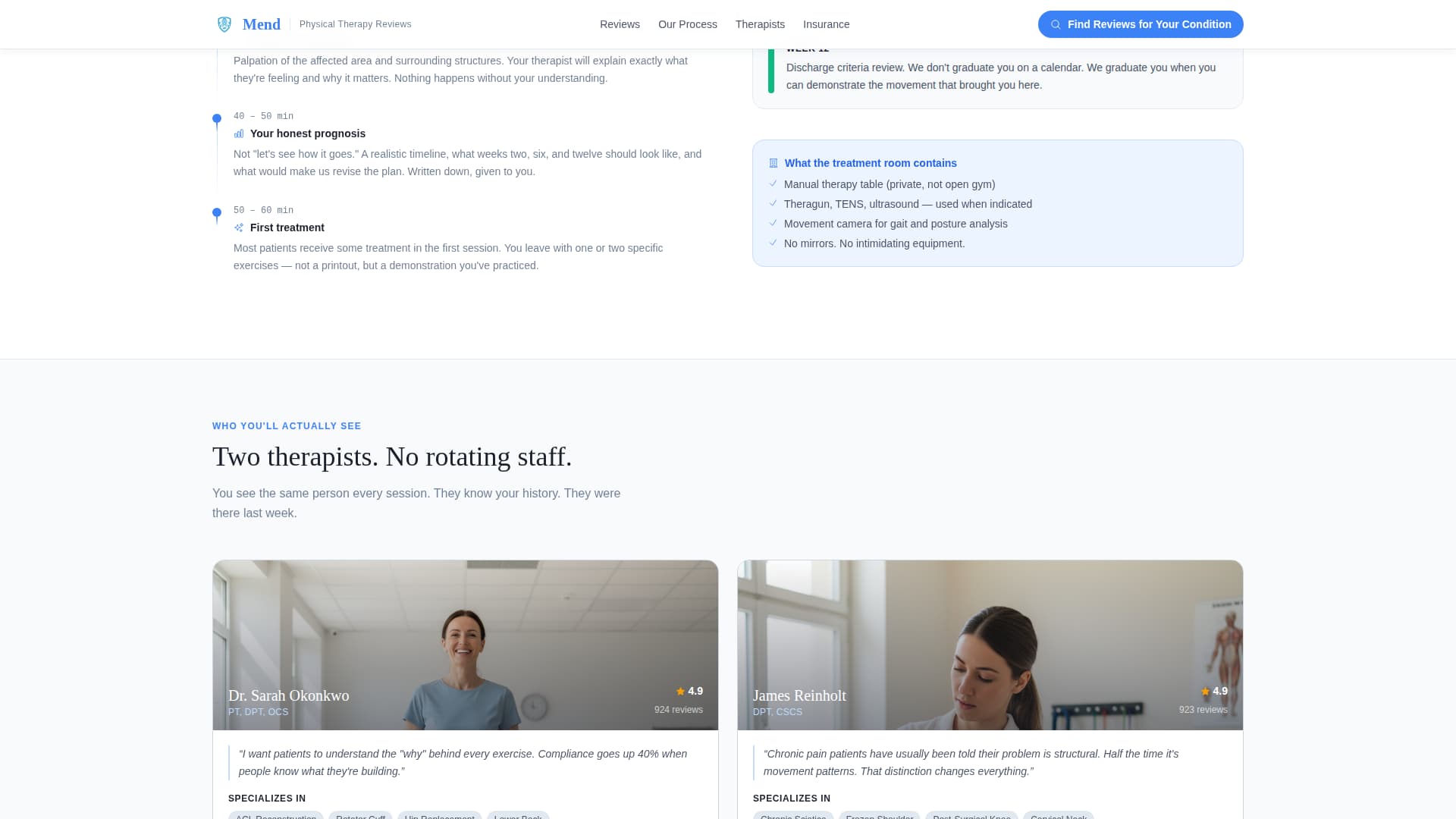 Restore — Certified Physical Therapy Landing Page Template