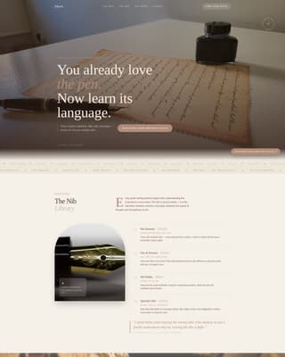 Manuscript — Premium Fine Writing Supplies Landing Page Template