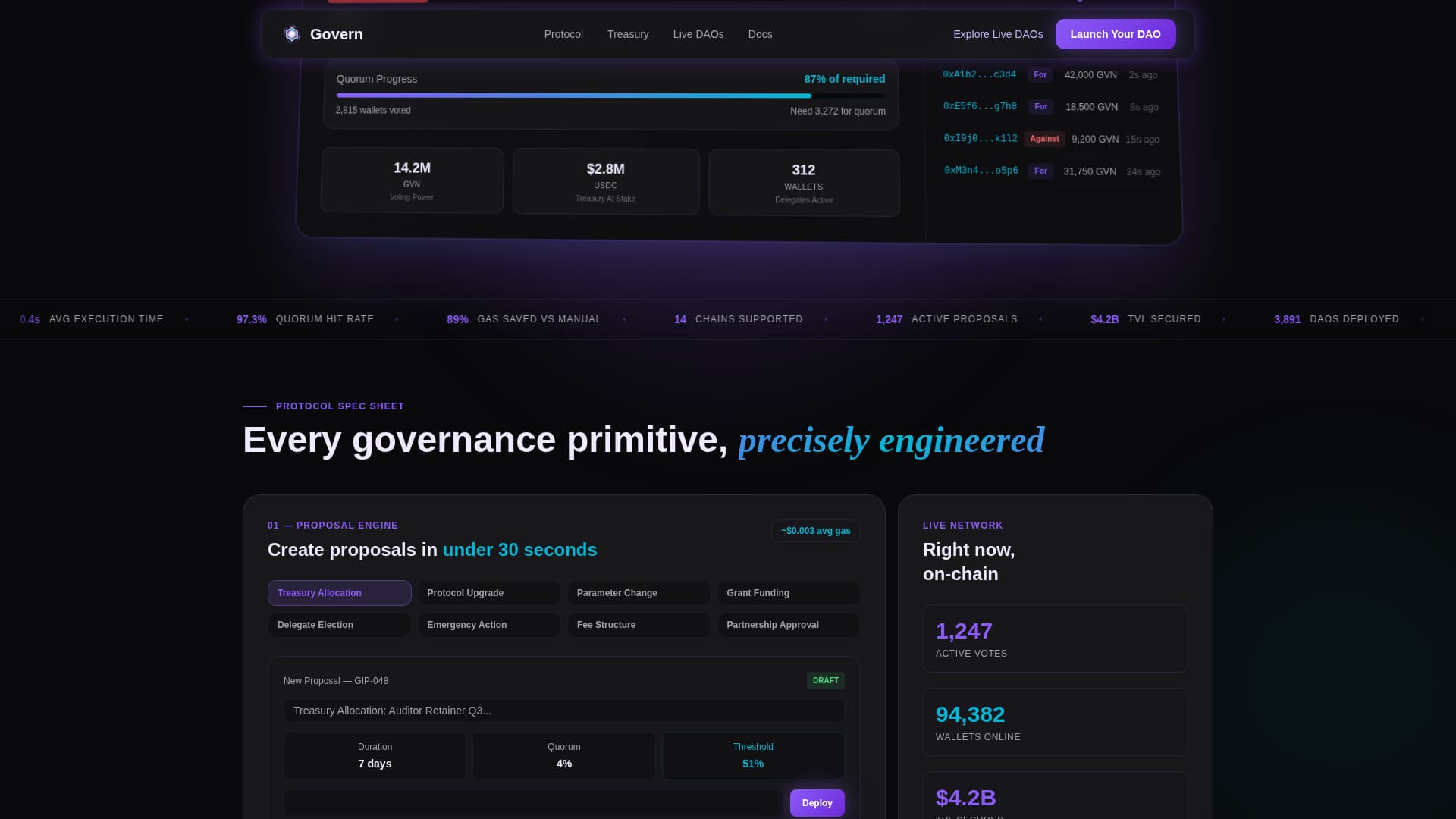 Autonomy — Transparent Decentralized Autonomous Organization Landing Page Template