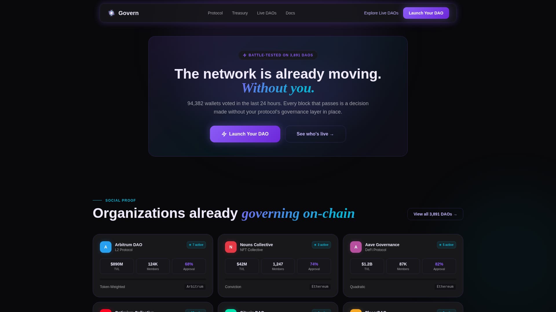 Autonomy — Transparent Decentralized Autonomous Organization Landing Page Template