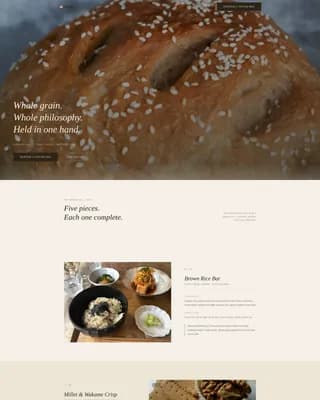 Noshi — Premium Macrobiotic Snack Landing Page Template