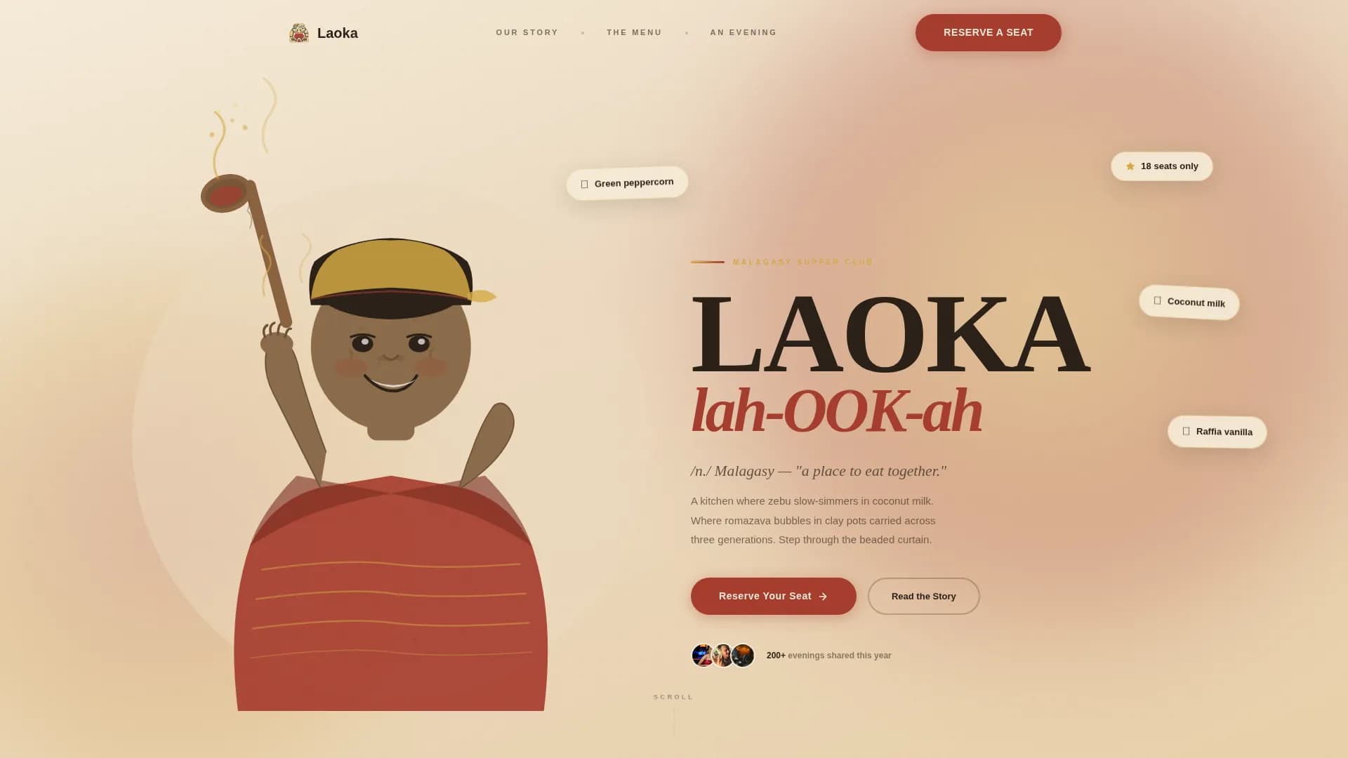 Essence — Warm Malagasy Restaurant Landing Page Template