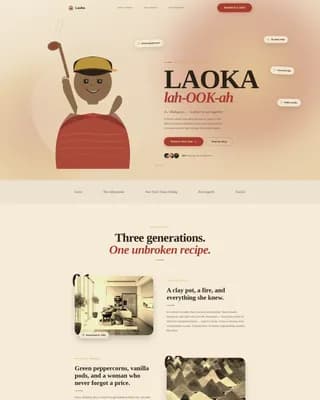 Essence — Warm Malagasy Restaurant Landing Page Template